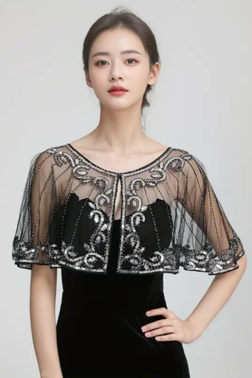 Womens Summer Shawl with Sequins