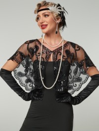 American Summer Sequined Shawl Vest